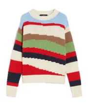 Weekend Max Mara Multicolor Intarsia Knit Jumper S,XS,L,M Nude