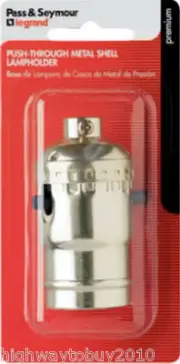 (25) Pass & Seymour 250V 660W Brass Finish Push Through Lamp Holder Sockets