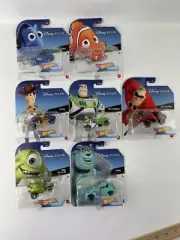 Hot Wheels Lot Of 7 Disney Pixar Character Cars Buzz,Woody,Nemo,MIKE,SULLY,Dory