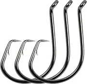 50 Pack Circle Fising Hooks,2X Saltwater Fishing Hooks Offset Octopus Catfish Bulk Fishing Hooks for Bass with Tackle Box Size 1/0-10/0
