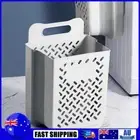 Collapsible Plastic Laundry Hamper with Carry Handle Space-Saving (Grey) AU