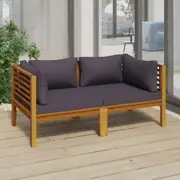 2-Seater Garden Sofa with Cushion Solid Wood Acacia