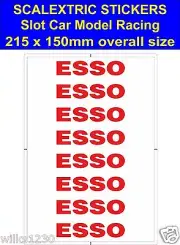 Slot car / Scalextric stickers Model Race Esso Logo 1 Lego self adhesive vinyl