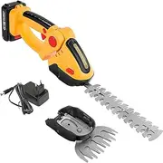 2 in1 Grass Shear & Hedge Trimmer with 36V Rechargeable Lithium-Ion Battery, Edging and Shrub Shear, 2 Interchangeable Blades, for Shrub, Garden, Grass, Lawn and Pruning