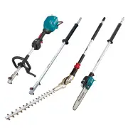 Makita UX01GZ07 - 40V Max Multi Function Powerhead (Tool Only) + Extension Pole + Pole Saw + Hedge Trimmer Attachment