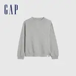 GAP 男童裝 純棉舒適圓領上衣-淺灰色(701028)