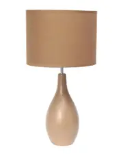 Lalia Home Essentix 18.11in Traditional Standard Ceramic Dewdrop Table Desk Lamp