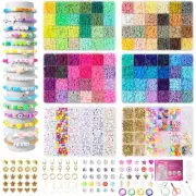14000 Clay Beads Bracelet Making Kit, 6 Box Clay Beads for Friendship Bracelets