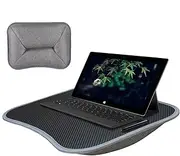 Laptop Cushion Tray for Lap, Lap Desk for Reading Writing Working Notebook Using, Laptop Stand for Lap Bed Sofa with Cushion, Support up to 13 Inch Laptop, Laptop Support Cushion for Indoor Outdoor