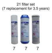 21 Replacement Set for Whole House Water Filters, Sediment CTO GAC