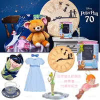 在飛比找蝦皮購物優惠-日本東京迪士尼溫蒂睡衣小精靈彼得潘小飛俠70週年毛毯泰迪熊娃