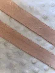 5 yards nude tan flesh bra strap Lingerie picot edge stretch Elastic 1" wide