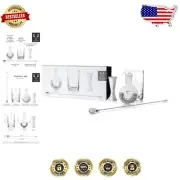Professional Bartending Kit: 4-Piece Cocktail Set with Mixing Glass & Strainer