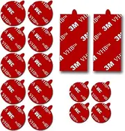 3M Sticky Adhesive Replacement for Magnetic Dashboard Pop Out-Stand Mount Base Circle Double Sided Tape 2 Pack Rectangle VHB Sticker Pads for Dash Magnet Phone Mounts Sockets (Red)