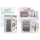 DIY Eyelash Extensions Kit 72/108PCS Lash Clusters Eyelash Applicator Tool