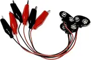 Corpco 9v Battery Snap Connector to Dual Alligator Clips Cable (Pack of 3)
