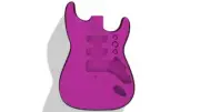 3D Printed Fender Stratocaster Guitar Body, Custom Design, Standard Hardtail