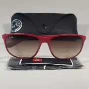 Ray-Ban Tech Wrap Sunglasses LiteForce Matte Red Brown Gradient RB4213 6123/13