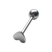 Body Piercing Supplies Stainless Steel Tongue Rings Heart Metal Tongue Rings