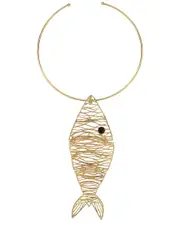 Sphera Milano Plated Fish Collar Necklace