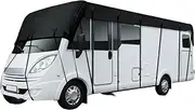 Black RV Caravan Motorhome Roof Protective Cover Waterproof Dust-Proof Sunshade Anti-UV Motorhome Camper Van(Style-6.5X3m)