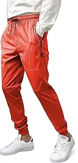 [SOUTHPOLE] Men's Quick-Dry Water Resistant Track Jogger Pants W/Zipped Pockets