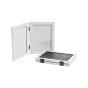 Nicola Spring Double 2 Photo Freestanding Hinged Folding Multi Picture Photo Frame - for 5x7" (13x18cm) Photos - Pack of 2