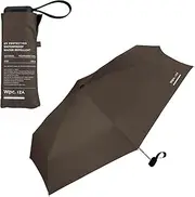 Wpc. IZA ZA003-912-102 Men's Umbrella, Compact Sun & Rain, Compact, Brown [100% Light Blocking, 100% UV Protection, UPF50+, Heat Shielding] Parasol, Men's, Easa, Men's Folding Umbrella, 20.9 inches