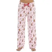 Slumber Party Womens/Ladies Christmas Gingerbread Pyjama Bottoms Pink L