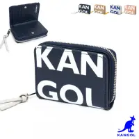 在飛比找momo購物網優惠-【KANGOL】英國袋鼠經典LOGO滿版短夾零錢包