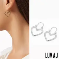 在飛比找momo購物網優惠-【LUV AJ】好萊塢潮牌 立體銀色愛心耳環 MINI HE