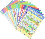 NUOBESTY Educational Wall Charts for Toddlers 16pcs Boys and Girls Learning Posters Alphabet Numbers Random Style