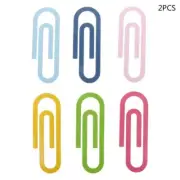 2 Pcs Big Metal Paper Clip Page Clips Photos Tickets Paperclip Off