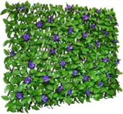 Expandable Fence Privacy Screen for Balcony Patio Green Flowers