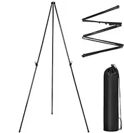 Easel Stand for Display, Art Tripod Easel Stand, Height Adjustable Aluminum Alloy Art Easel Tripod Picture Stand - Portable Easel, Anti-Slip, Multipurpose for Drawing, Displaying, Canvas Painting