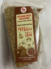 Sesame Rice Cracker With Garlic Fish Sauce Banh Trang Nuong Mam Toi 140g Ea