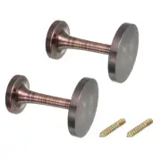 2Pcs Aluminum Alloy Wall Mounted Curtain Holdback Drapery Holder Hooks, Copper