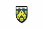 Patch printed shield embroidery border badge souvenir flag county shropshire