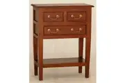 CT Midnight Noir Solid Timber 3 Drawer Sofa Table
