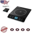 Portable 1800W Induction Cooktop with Touchscreen LCD - Safe & Fast Heating
