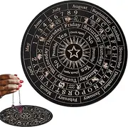 Pendulum Board Dowsing - Wooden Spirit Board with Letters & Numbers | Metaphysical Divination Tool, Fortune Telling Pendulum Mat, Altar Decor, Mystic Oracle Board for Spiritual Guidance