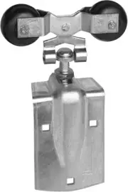 Hanger With Strap For Sliding Barn Doors, Flexible, Zinc 2-Pk. -N193-730
