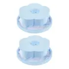 2Pcs Flower Lint Hair Catcher Mesh Pouch Washing Machine Laundry Filter Bag 18