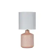 Clinton Glossy Pink Ceramic Bedside Table Lamp
