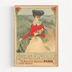Cycles Andru, Paris Douzinelle (France) Bicycle 1895 Retro Vintage Poster Print
