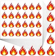 600Pcs Flame Stickers, Cute Fire Stickers, Fire Vinyl Stickers for Scrapbooking Labels Decoration Art Craft Supplies