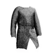 Large Size Full Sleeve 10 MM Flat Riveted Hauberk Chainmail Shirt
