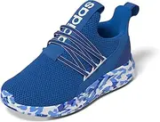 [adidas] Kids' Lite Racer Adapt 7.0 Sneaker, Bright Royal/White/Team Royal Blue, 4.5 Big Kid