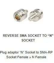 AD1005 Plug adaptor “N” Socket to SMA-RP