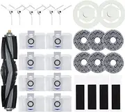 Pizgear for Ecovacs, Deebot T20 Omni,Accessories Main Side Brush Mop Cloth HEPA Filter Dust Bag Replacement Spare Parts Robot Vacuum Cleaner Accessory Kit(27pcs)